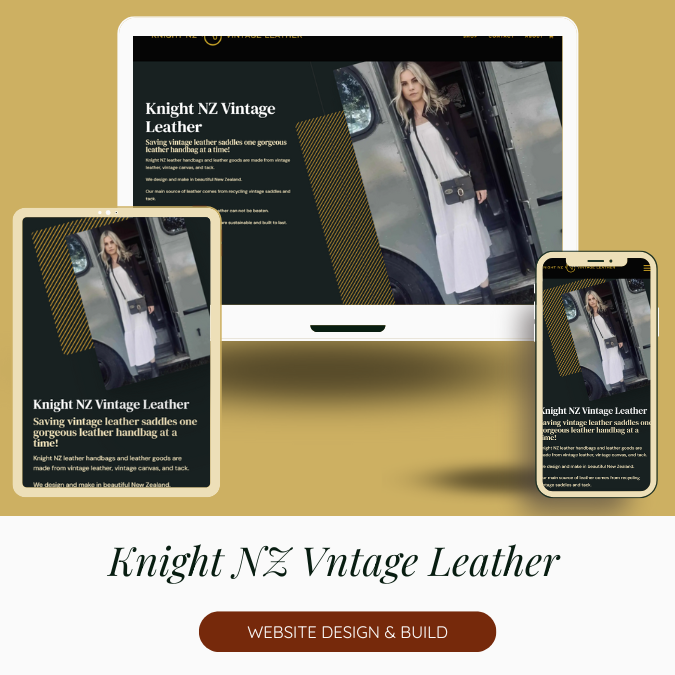 Knight NZ Vintage Leather – Website Design and Build