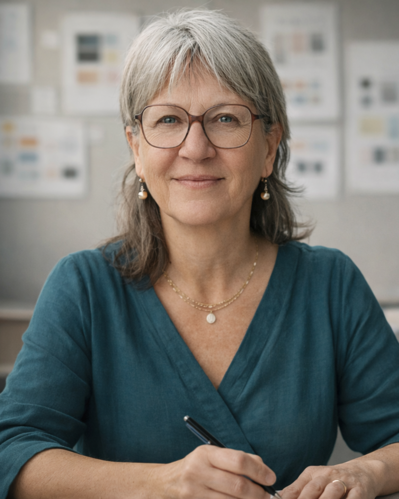 Jackie Saunders - Digital Creative Jackie - Digital Strategist and Design Creative working at her desk.